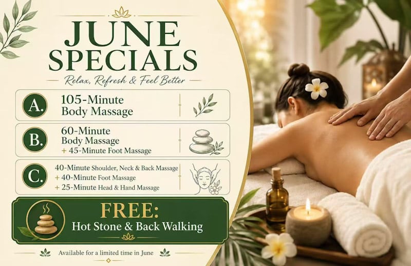 LIs Massage June Special - Li's Massage Therapy and Reflexology Home